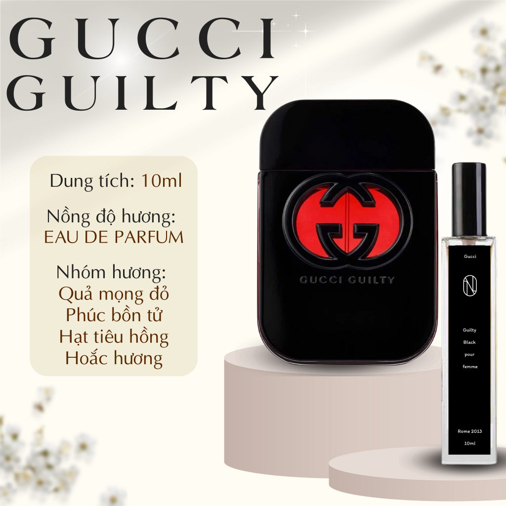 NON_Nước Hoa Nữ GUCC Guilty Black Pour Femme EDT Nữ Tính, Gợi Cảm Và Quyến Rũ