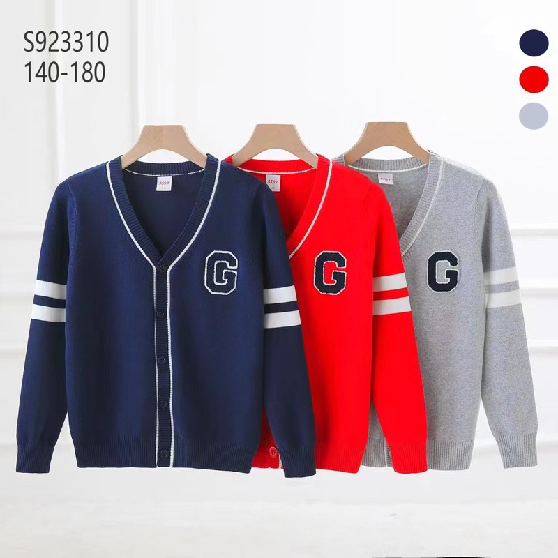 Áo len cadigan bé trai size đại cồ