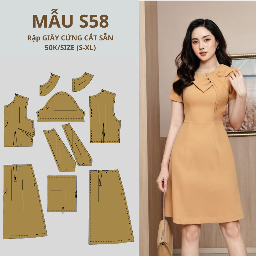RẬP GIẤY CỨNG CẮT SẴN ĐẦM S58