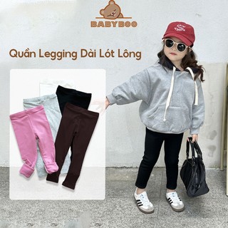 Quần Legging Dài Zip Lông Thu Đông Bé Gái LGD02 BabyBoo
