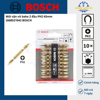 Mũi vặn vít bosch ph2-65mm 2608521042 chính hãng, mũi bake 2 đầu, vắt vít ngắn bosch ph2 65