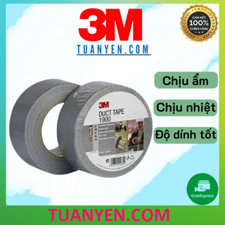 [Hỏa Tốc] Băng keo vải đa năng Duct tape 3M 1900 47,7mm x 45,7m - Màu Xám - Hàng Chính Hãng