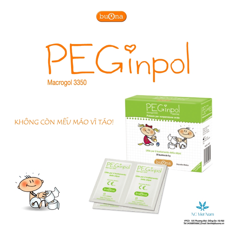 PEGINPOL 3350 - Táo bón không còn lo lắng 100g bột