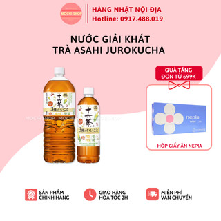 Nước giải khát trà Asahi Jurokucha và 3 Good Things Nhật Bản 2 lít, chiết xuất lúa mì và ngô