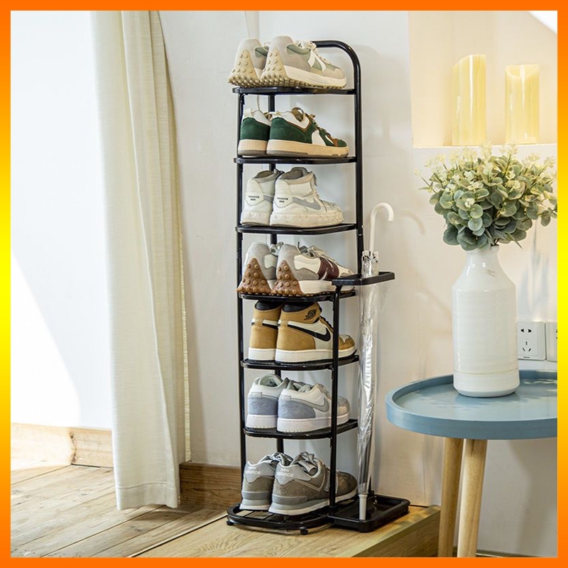 【Local seller】Không chiếm đất 5,7,8,9 tầng Kệ để giày dép sắt Bắc Âu gọn gàng bền đẹp với Kệ ô đa nă