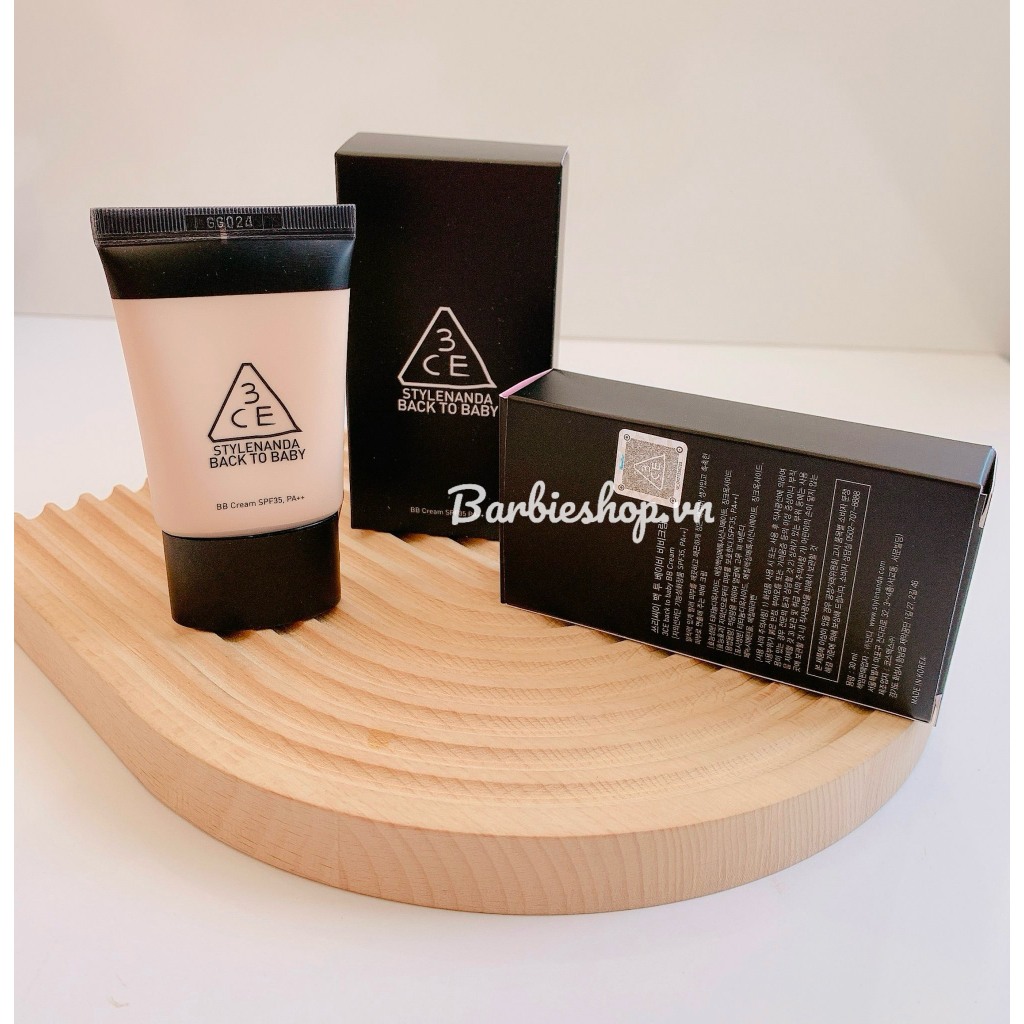 Kem Nền 3CE Back To Baby - BB Cream SPF35 PA++