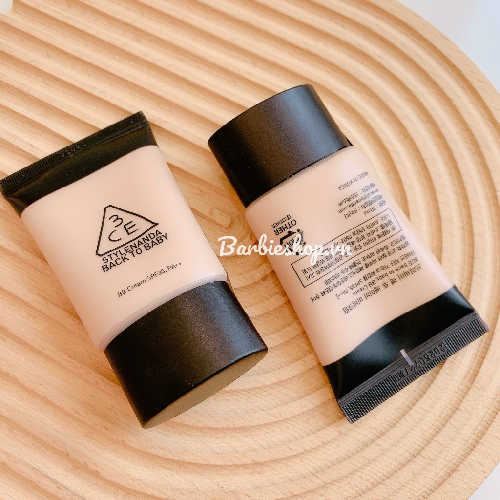 Kem Nền 3CE Back To Baby - BB Cream SPF35 PA++
