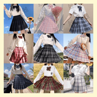 Chân váy JK ngắn dáng xòe xếp ly kẻ caro đồng phục nữ sinh Nhật Bản Hi Skool thời trang học đường TẶNG NƠ