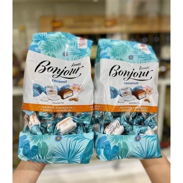KẸO DỪA BONJOUR KONTI NGA 500G