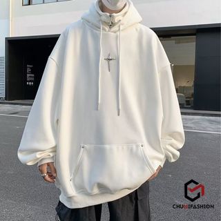 Áo Hoodie Nam Nữ CHUMI Cổ Cao Dáng Rộng Phối Khóa Kéo Kiểu Ninja Áo Nỉ Hoodie Retro Mỹ, hoodie zip nam nữ AN656