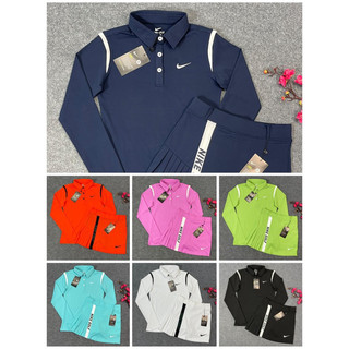 Sét thể thao áo dài tay và chân váy golf, tennis, cầu lông nữ xinh lắm luôn ạ, phom đẹp, màu đẹp, thun co giãn.