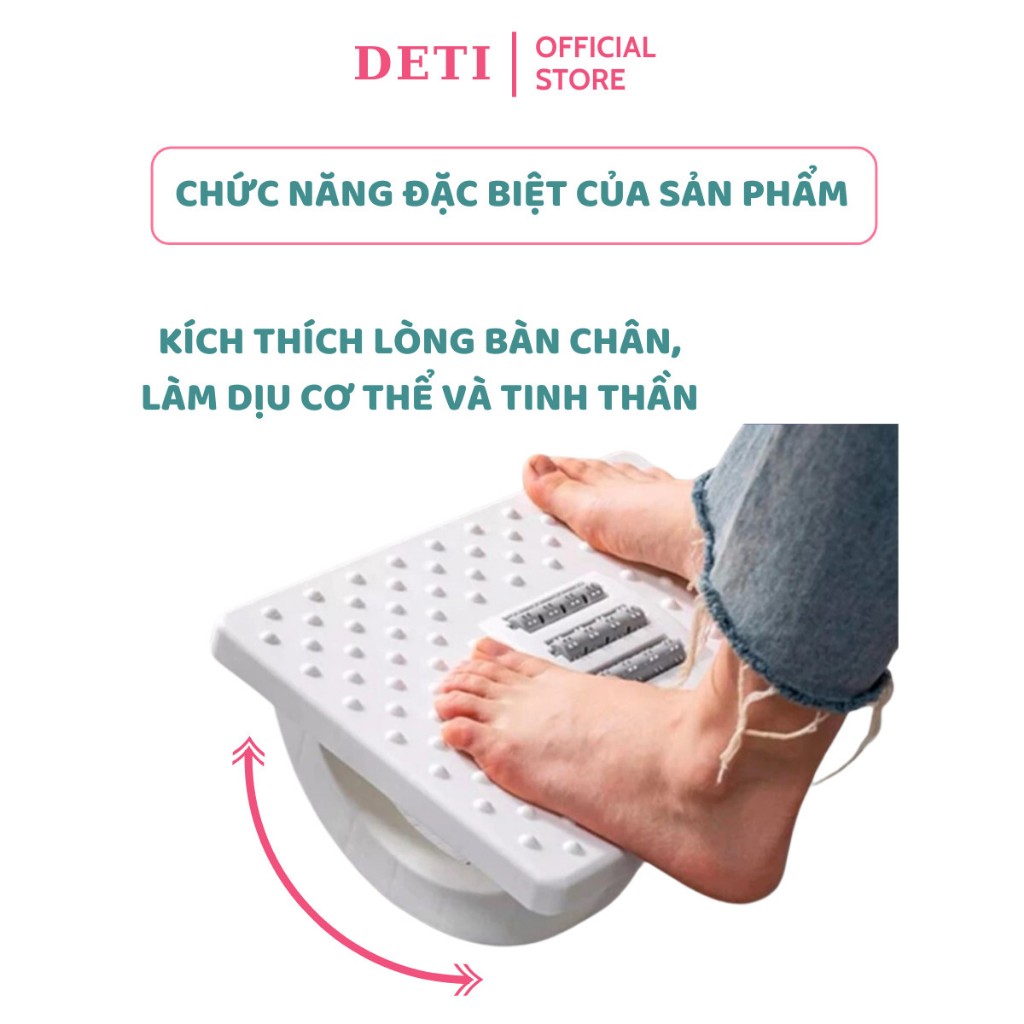 Ghế gác chân massage, Ghế kê chân Công Thái Học cho dân văn phòng, sinh viên, Ghế gaming mát xa thư giãn, giảm stress
