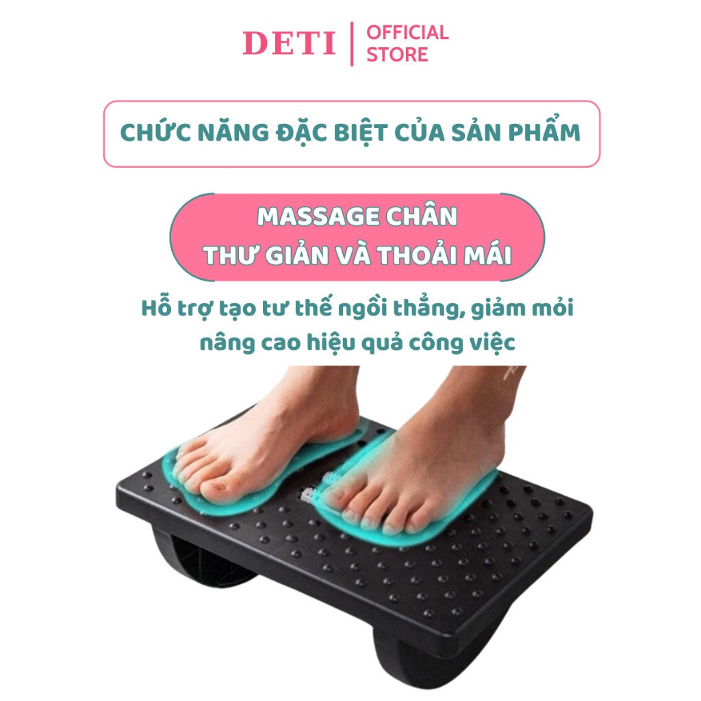 Ghế gác chân massage, Ghế kê chân Công Thái Học cho dân văn phòng, sinh viên, Ghế gaming mát xa thư giãn, giảm stress