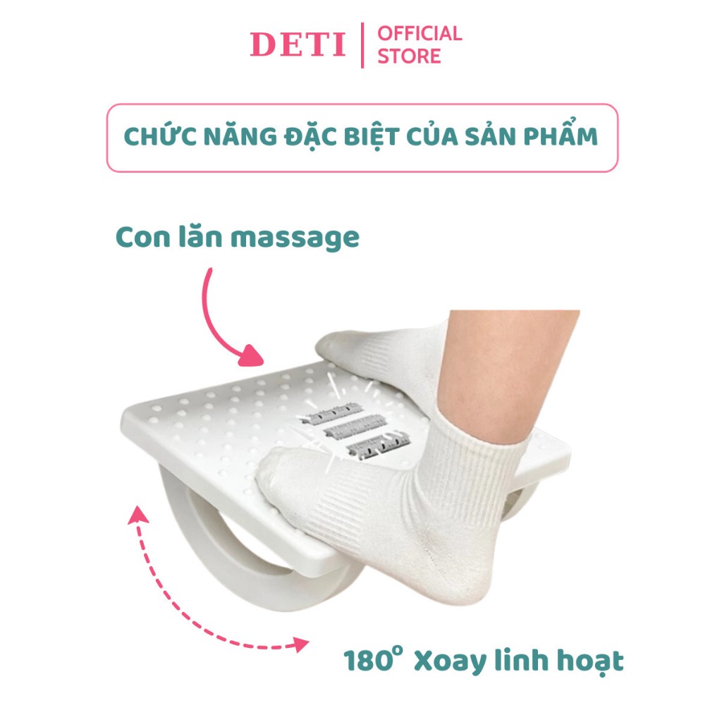 Ghế gác chân massage, Ghế kê chân Công Thái Học cho dân văn phòng, sinh viên, Ghế gaming mát xa thư giãn, giảm stress