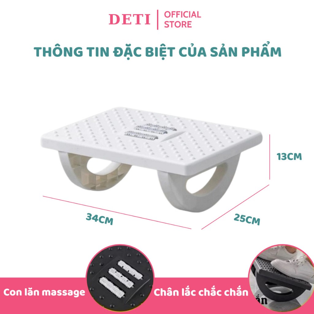 Ghế gác chân massage, Ghế kê chân Công Thái Học cho dân văn phòng, sinh viên, Ghế gaming mát xa thư giãn, giảm stress