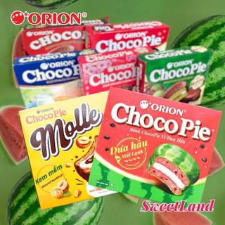 Bánh Chocopie hộp 360g - đủ vị: trà sữa đường đen, xoài, mâm xôi, cacao, sakura, dưa hấu)
