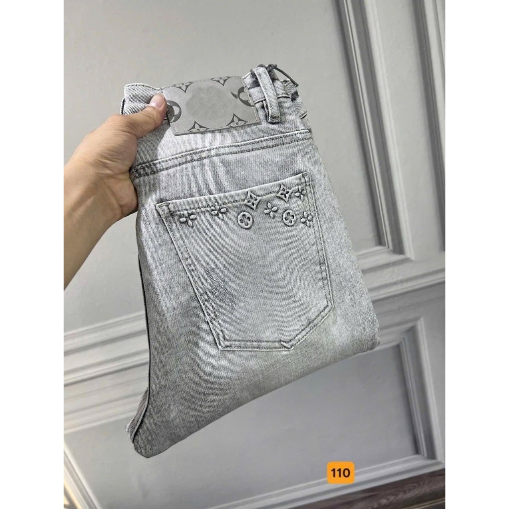 Quần Jean Nam Rách Gối JK110XM Ống Skinny Ôm Màu Xám Bạc Mẫu Mới hót
