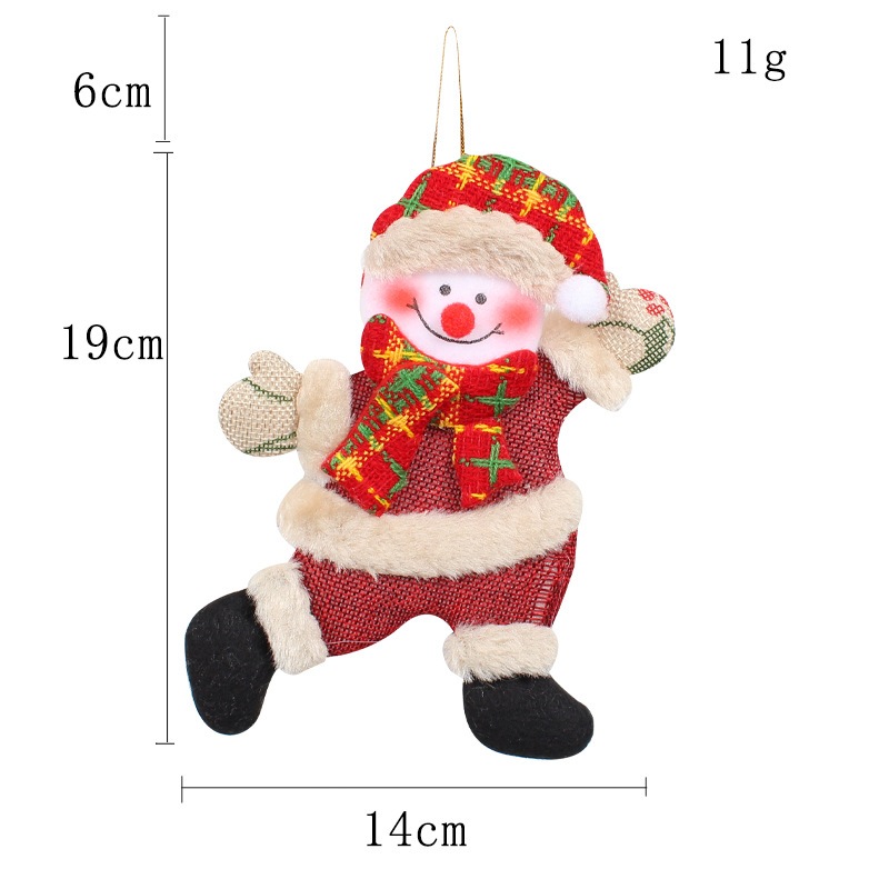 Phụ Kiện Treo Trang Trí Giáng Sinh_Ông Già Noel/Người Tuyết/Nai/Gấu Treo Đứng  cm
