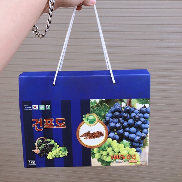 Nho Sấy Khô Hàn Quốc Hộp 1Kg, Quà Tặng Ngày Tết Ý Nghĩa