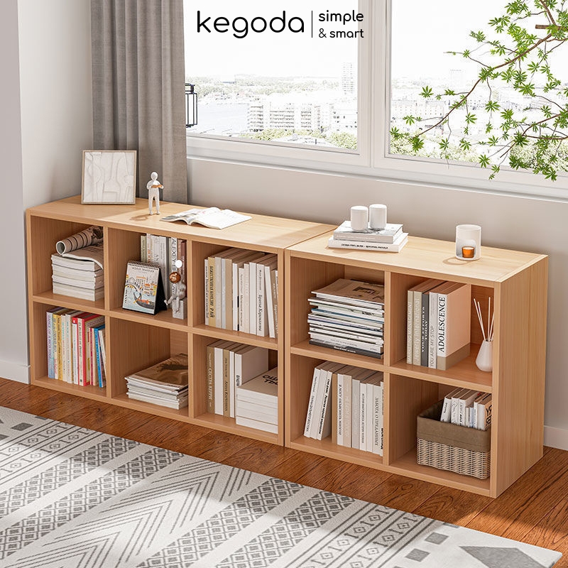 Kệ Sách Gỗ Tổ Ong 4 Ô 60x60x24cm KGD32 Thương Hiệu KEGODA