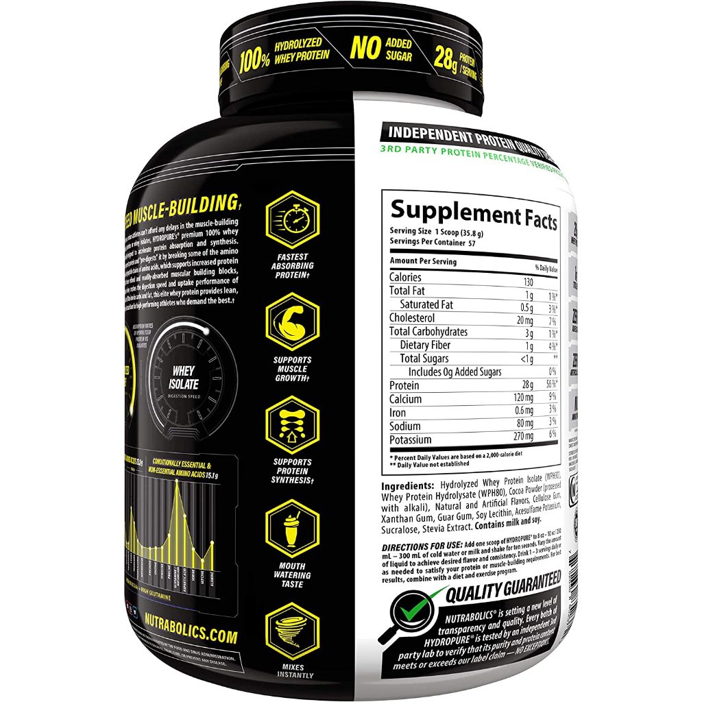 HydroPure Nutrabolics 4.5lbs Whey Hydrolyzed Nutrabolics - Hydro Pure Sữa Dinh Dưỡng Tăng Cơ