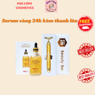Serum tinh chất vàng ampoule 24k kèm thanh lăn của úc
