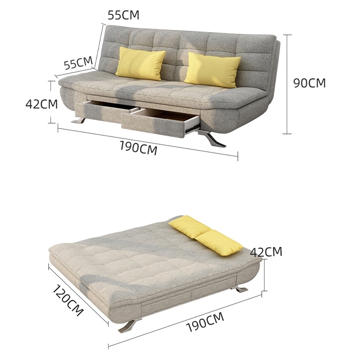 Ghế Sofa Bed Đa Năng Ngăn Chứa Đồ Tiện Lợi - Sofa Bed Family Happy Điều  Thoải Mái Kích Thước 186x118x27cm