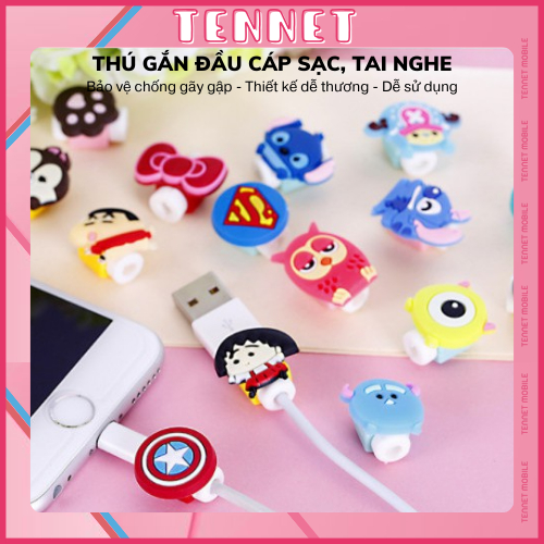 Phụ Kiện Bảo Vệ Đầu Dây Sạc Hình Dễ Thương, Chống Đứt Gãy Dây Sạc