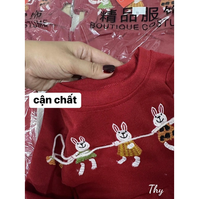 Váy len tăn thêu thỏ sz80-130