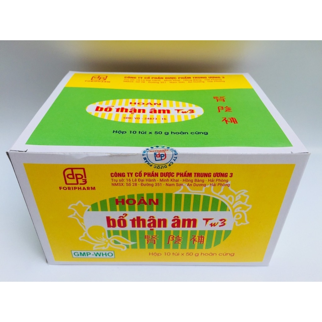 Hoàn bổ thận âm trung ương 3 -Hộp 10 gói 5 g giúp tư âm, bổ thận