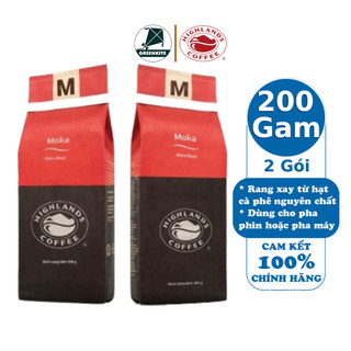 Cà phê rang xay Moka Highlands Coffee 200g