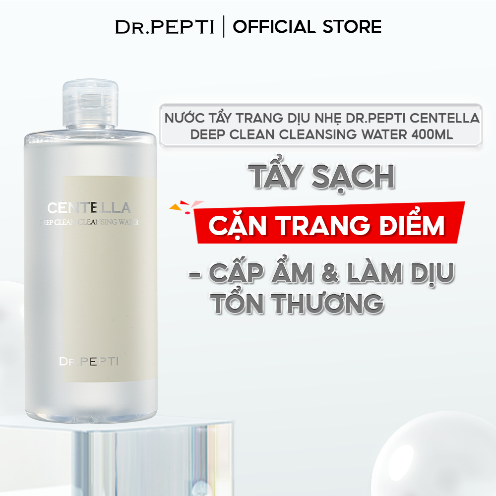 Nước Tẩy Trang Dịu Nhẹ DR.PEPTI CENTELLA DEEP CLEAN CLEANSING WATER 400ml