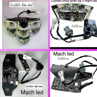 Mạch led + choá phản xạ tháo từ đèn pha zin ex150 ex155