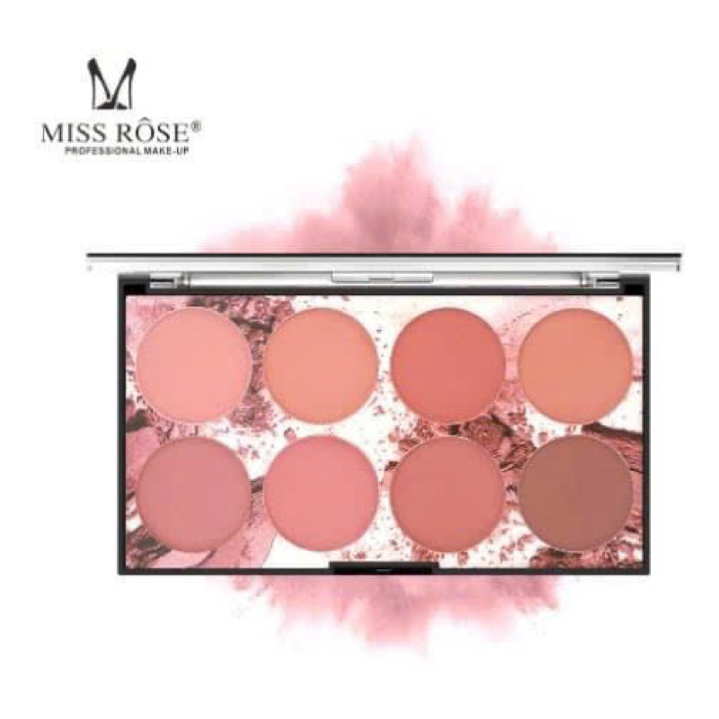 Bảng Phấn Má Miss Rose 8 Màu Chính Hãng- Tone màu Tây nude cực sang và xinh ❤❤❤❤❤❤