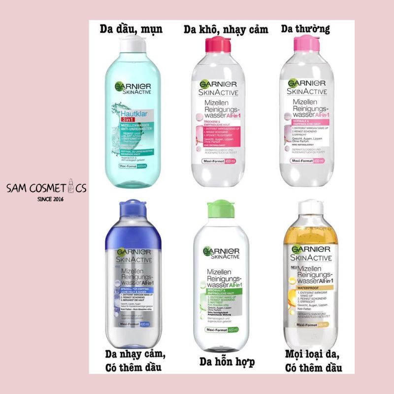 Nước tẩy trang garnier 400ml - SAM cosmetics
