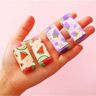 Tẩy bút chì, gôm tẩy mềm hình hoa quả trong suốt có hương thơm