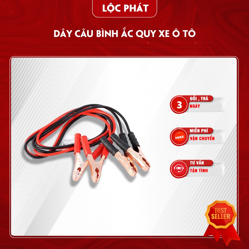 Dây câu bình ắc quy ô tô,dây nạp ắc quy ô tô xe máy, chất lượng cao tải 500A