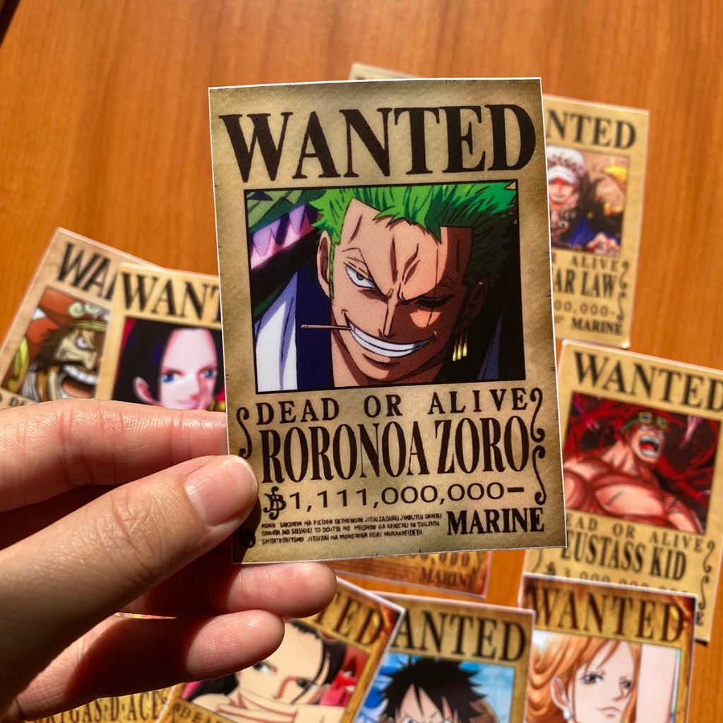 One Piece Wanted 02 - Luffy Đảo Hải Tặc - Hình dán trang trí chống nước