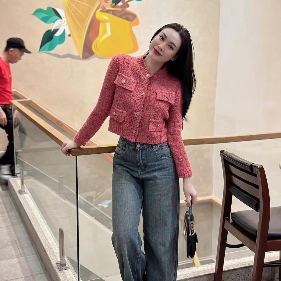 ÁO LEN HỒNG TÚI NẮP 1007102 Trần Hân Shop