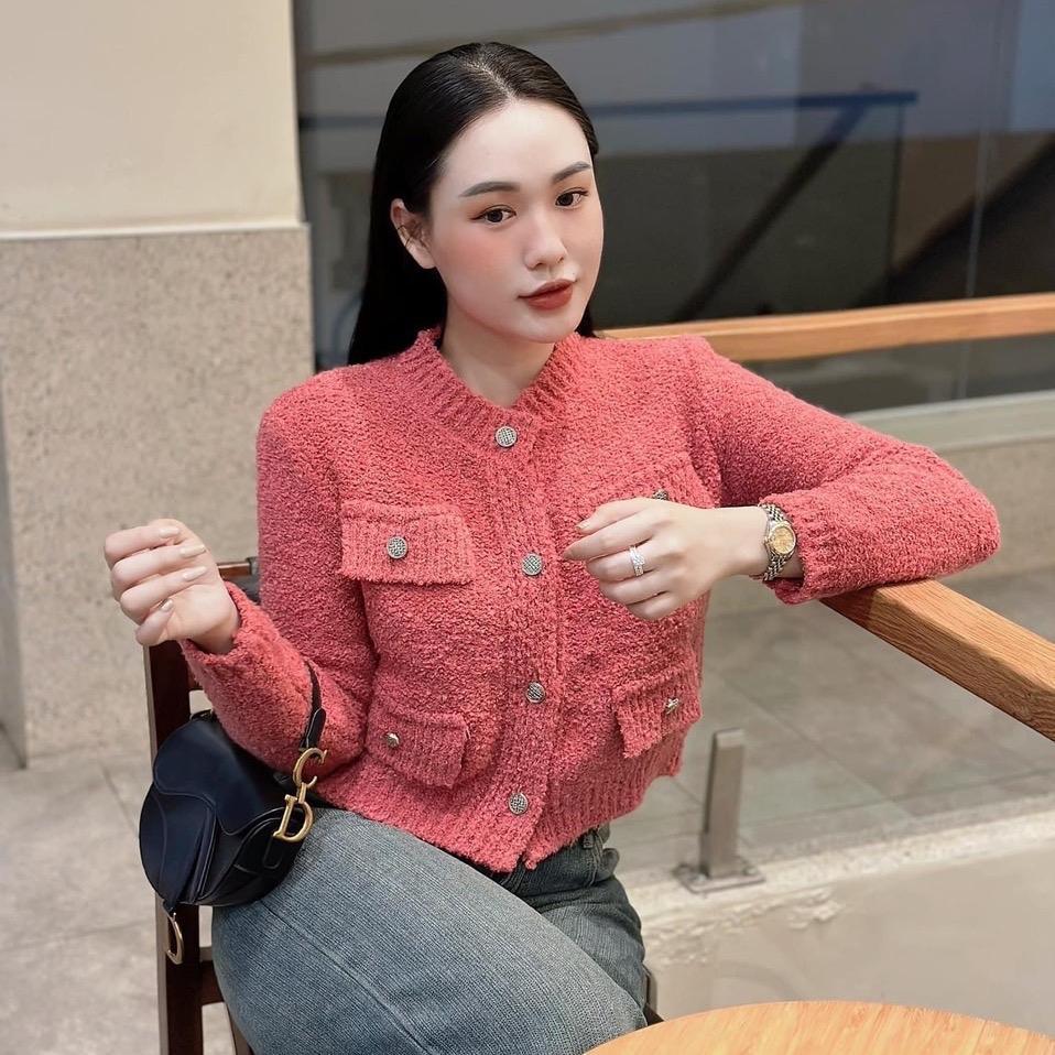 ÁO LEN HỒNG TÚI NẮP 1007102 Trần Hân Shop