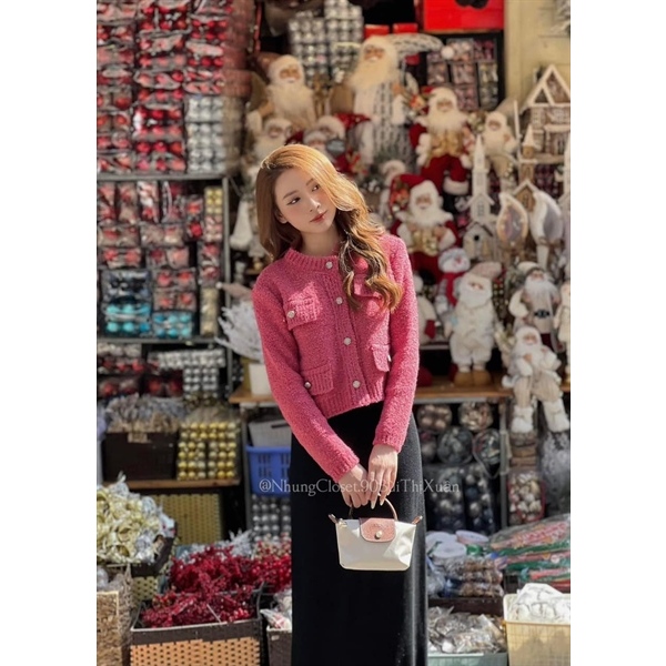 ÁO LEN HỒNG TÚI NẮP 1007102 Trần Hân Shop