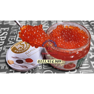 Trứng cá hồi Nga 220gr(kèm nước tương , wasabi Nhật ăn kèm)