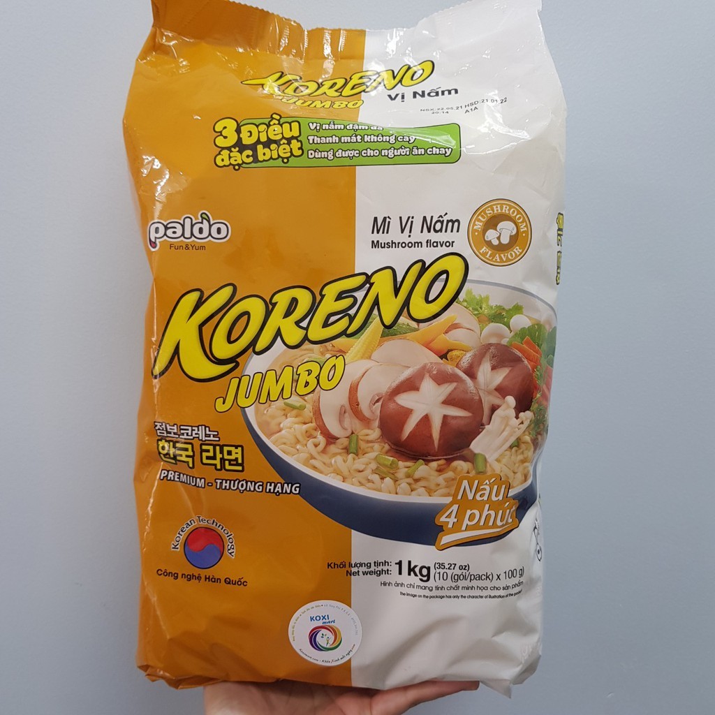 Mì Koreno Jumbo Túi 1 Kg - Hàn Quốc