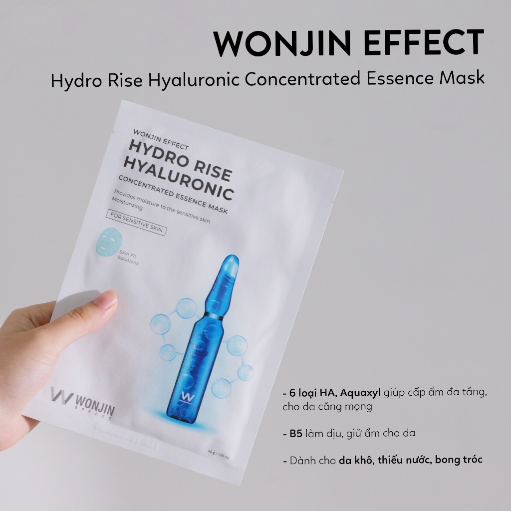 Mặt nạ Wonjn Effect Hydro Rise Hyaluronic Concentrated Essence mask cấp ẩm, làm dịu da [ mẫu mới]