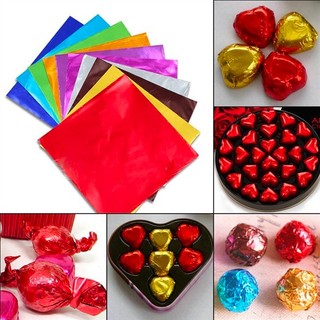 Giấy bạc bọc socola, kẹo 8cm/10cm, giấy gói chocolate kẹo bánh nhiều màu