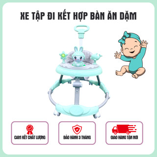 Xe tròn tập đi cao cấp cho bé, khung xe kim loại chắc chắn - có kèm nhạc, đèn