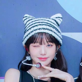 Mũ len beanie trùm đầu TUMIE nón len móc trùm đầu tai mèo dễ thương phù hợp cho thu đông ML016