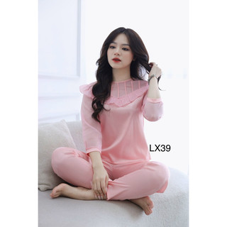 Set bộ đồ mặc nhà chất lụa tơ cao cấp