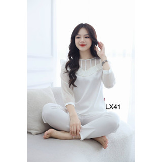 Set bộ đồ mặc nhà chất lụa tơ cao cấp