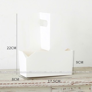 Túi giấy 2 ngăn đựng hoa và nước